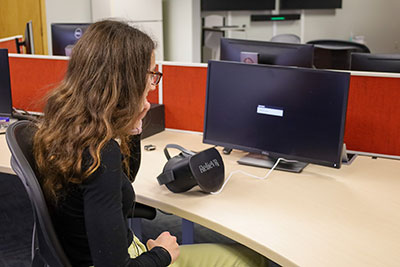 Staff member at desk