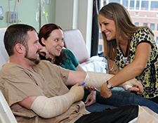 Male patient with female nurse