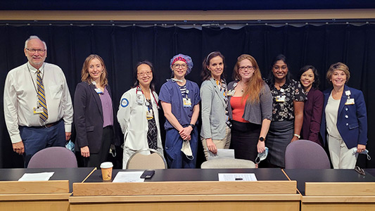 Speakers from the Age-Friendly Health System at SMH Quality and Safety Hospital-wide Grand Rounds