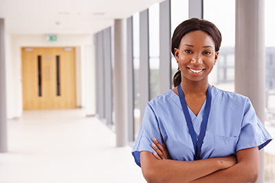 Nurse in scrubs