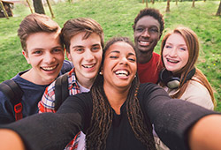 Teens Taking a Selfie