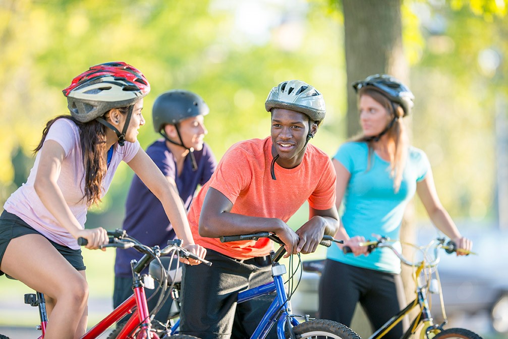 Group on bikes