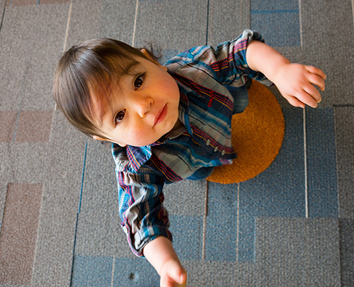 Ben looking up.