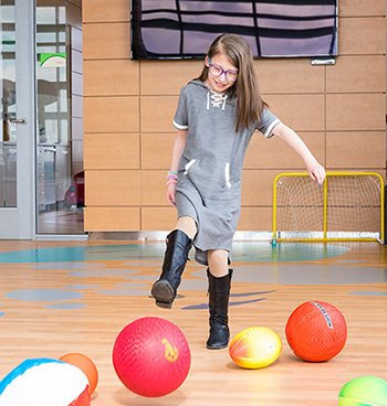 Lauren playing ball photo