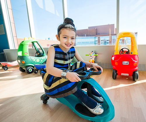 Iris in playroom of children's hospital