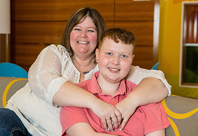 Zach with his mom, Julie.