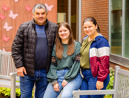 Oleksandra and family