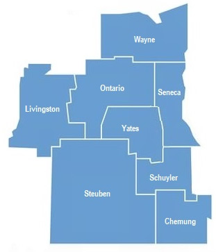 Map of the Finger Lakes Region