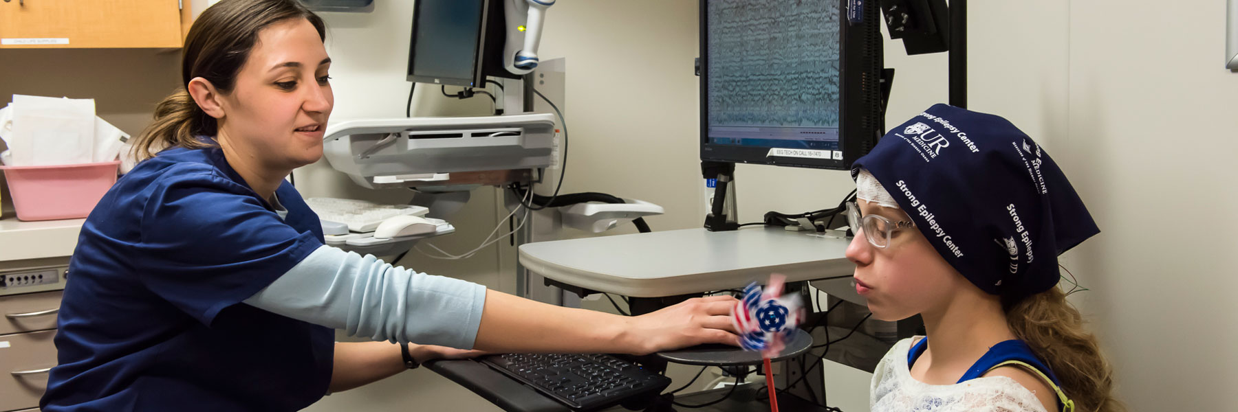 girl having tests run