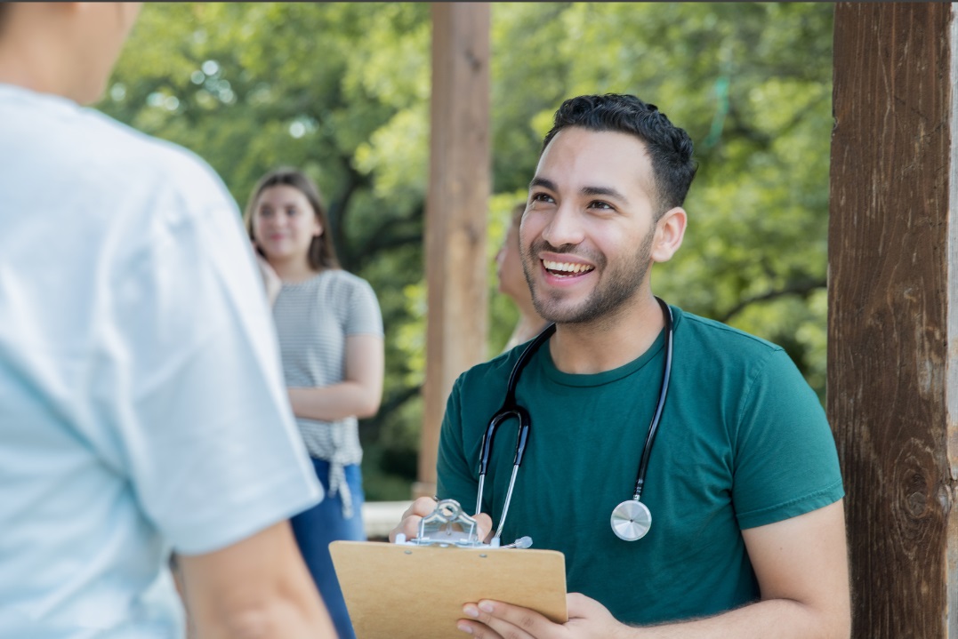 medical student in community