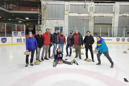 Fellows At Curling