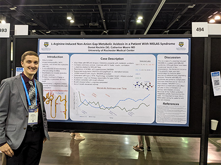 Daniel Rechlin, D.O. with poster at ASN 2022