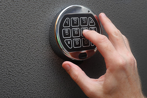 number lock on safe