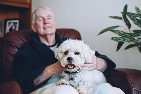 Man with dog