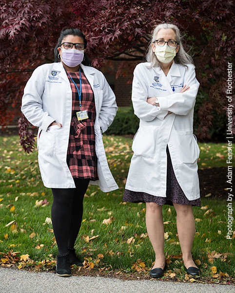 Angela Branche, MD and Anne Falsey, MD, Co-Directors of the URMC Vaccine and Treatment Evaluation Unit