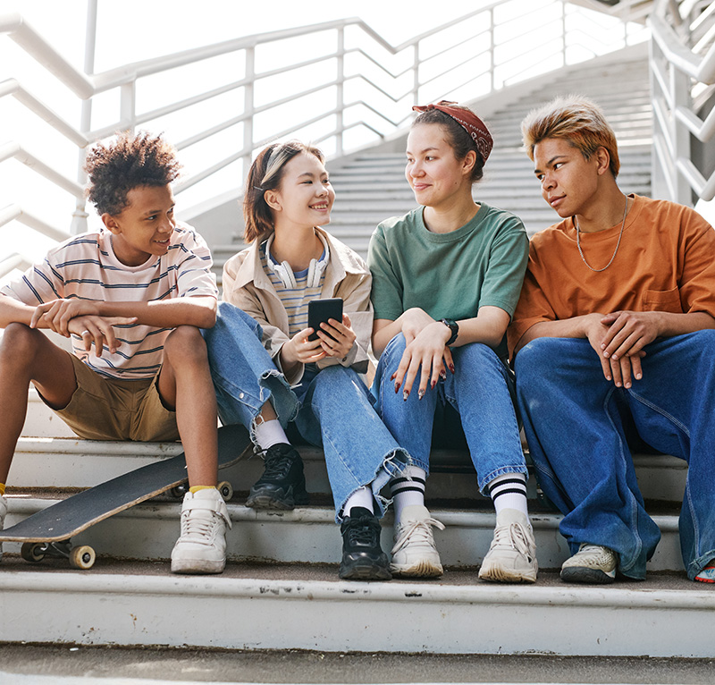 group of teens