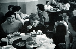 Dental Hygienists on break at the Eastman Dental Dispensary Lunchroom