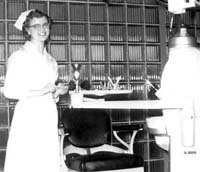 Dental Hygienist, Elain Berean, in uniform