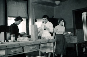 Marge (last name unknown) and hygienists in lunch room.