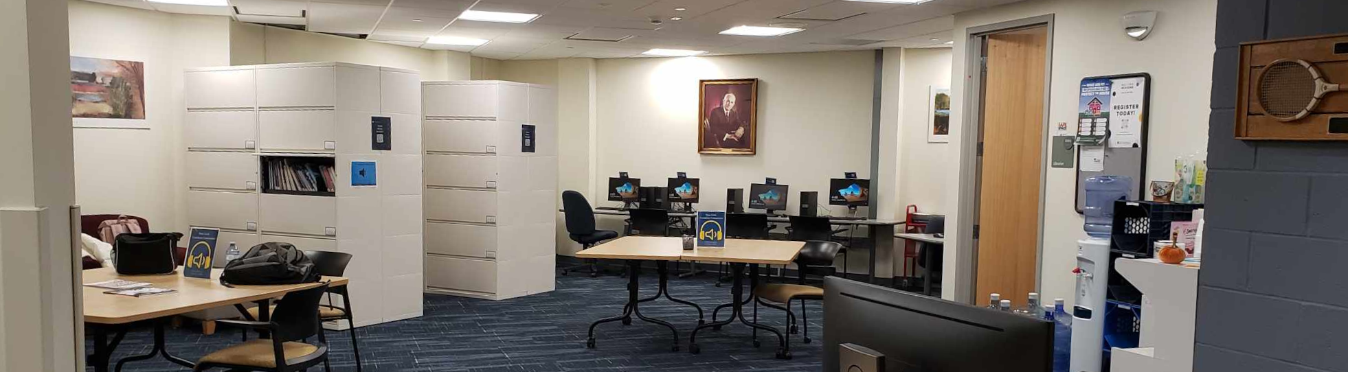 Students studying at Bibby Library