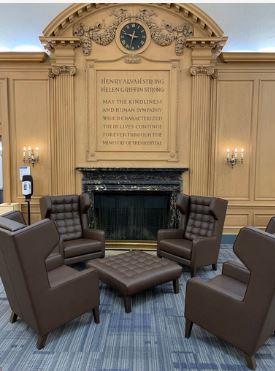 Miner Library Reading Room Fireplace