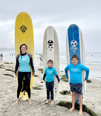 Emily Salib (left) and family