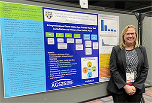Lisa Vargish, MD, MS with her poster at AGS