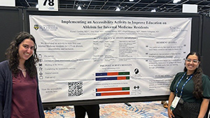 M. Mahala Schlagman and Kunali Gurditta with their SGIM poster
