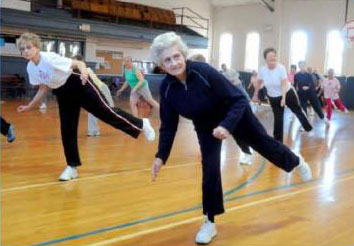 A Silver Sneakers class