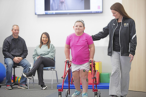 Pediatric Physical Therapy Resident with Patient