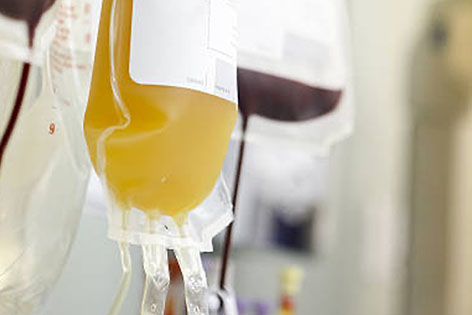 Medical bag with platelet transfusion
