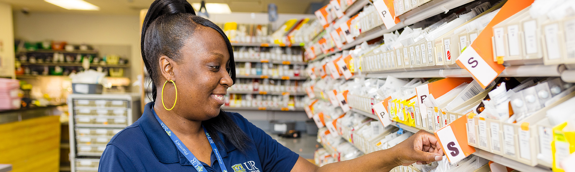 Pharmacy Technician Pulling a Drug