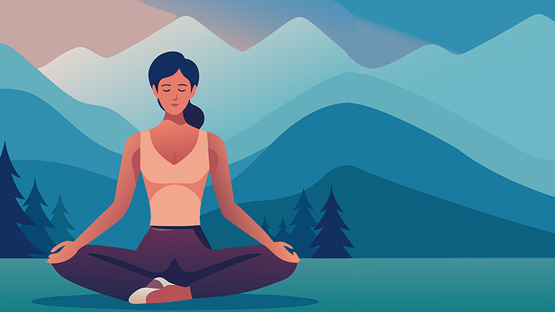 woman meditating