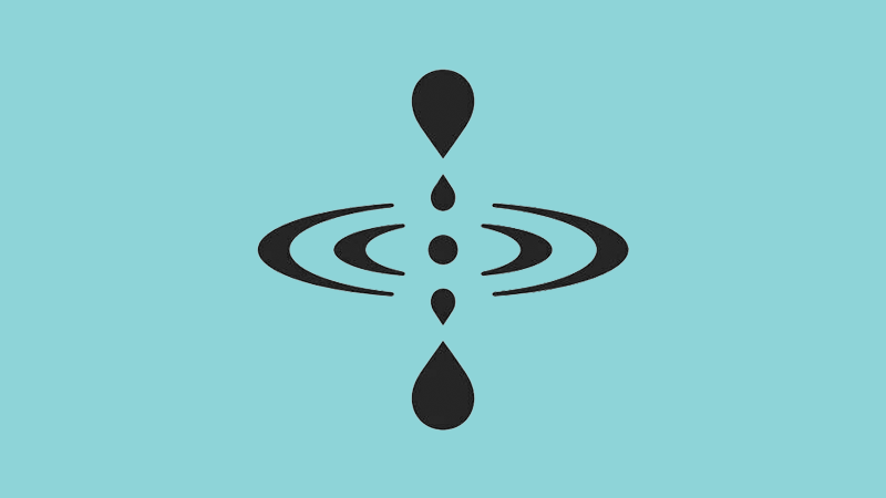 wellness symbol of water drops