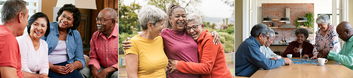 groups of older adults talking