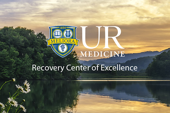 rural area with pond text: Recovery Center of Excellence