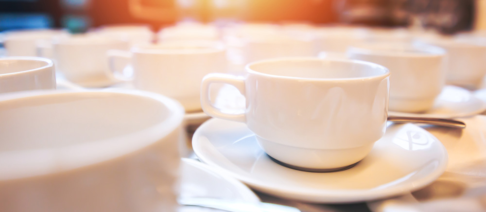 coffee cups on a table