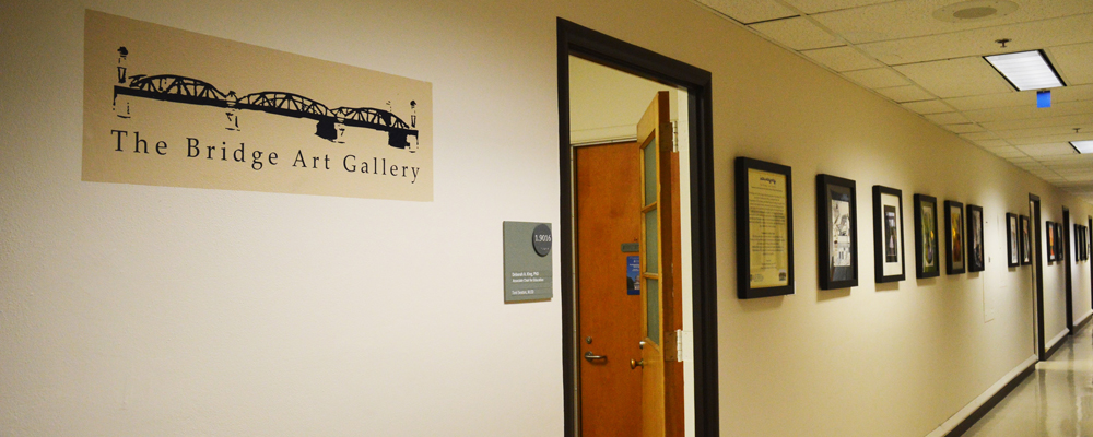 Bridge Art gallery hallway with photos