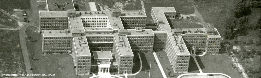 Aerial View of Strong Memorial Hospital early 1900's