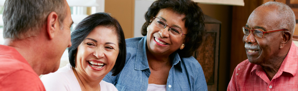 group of older adults talking