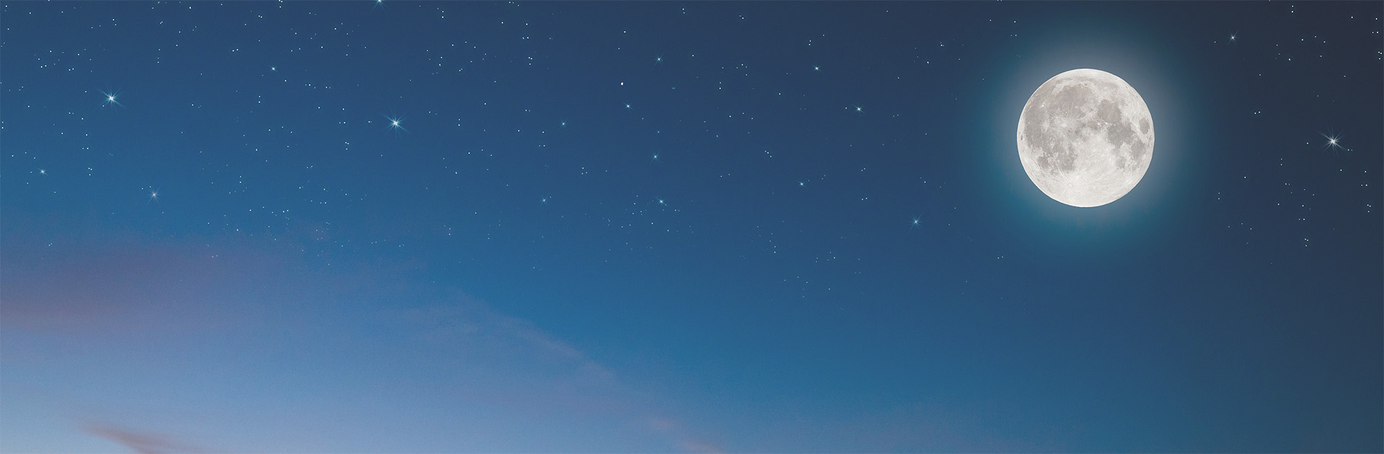 night sky with moon