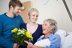 Family visiting a patient