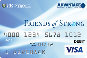 The Friends of Strong Give Back Card from Advantage FCU