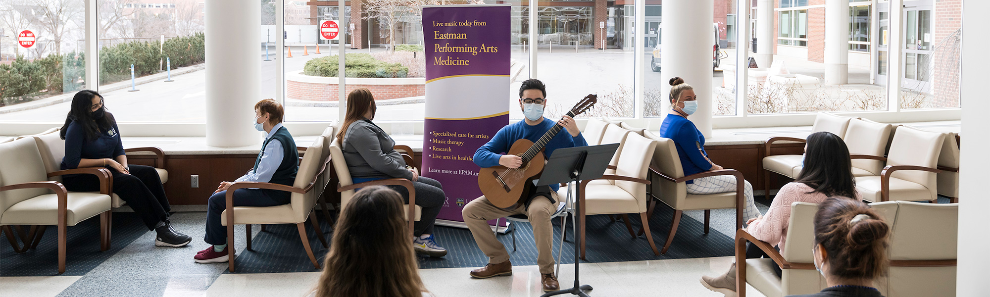 Live music being played in public area