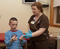 Your sleep technician will show you the special equipment that will be used during your sleep study.